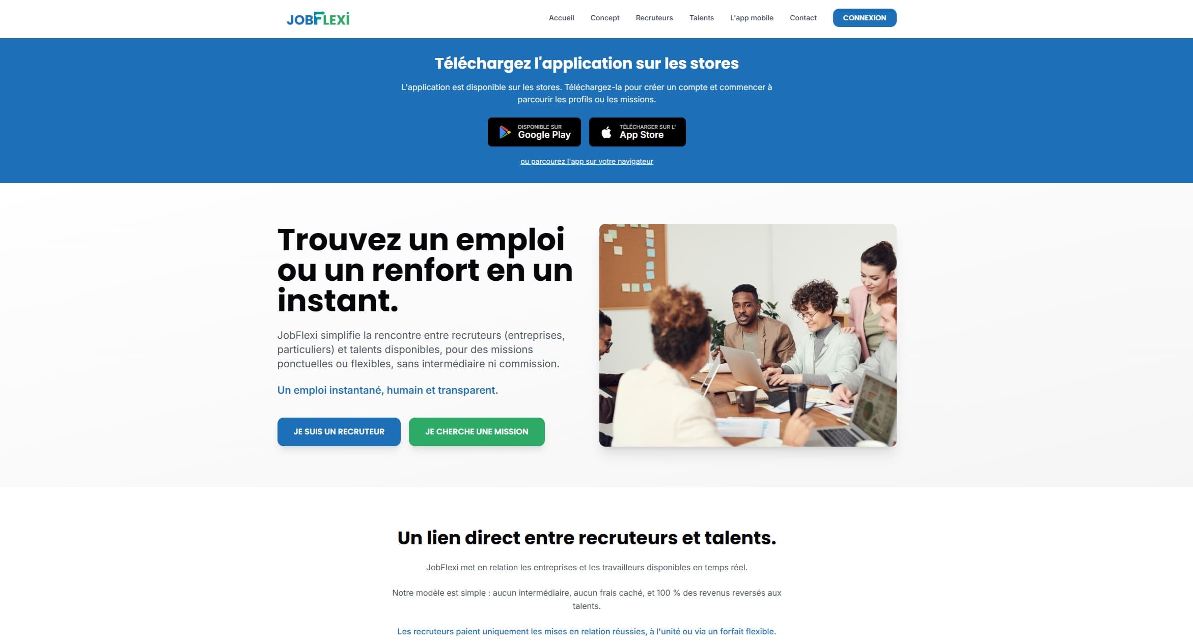 Projet JobFlexi — Accompagnement de A à Z & prise de participation